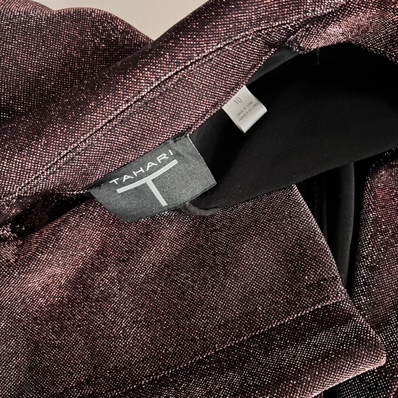 T Tahari Bronze Shine Blazer Women's Size 10 - Picture 5 of 11